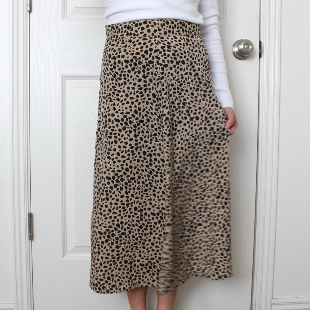 Cheetah Print Midi Skirt